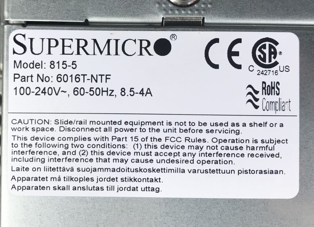 Supermicro Model 815-5